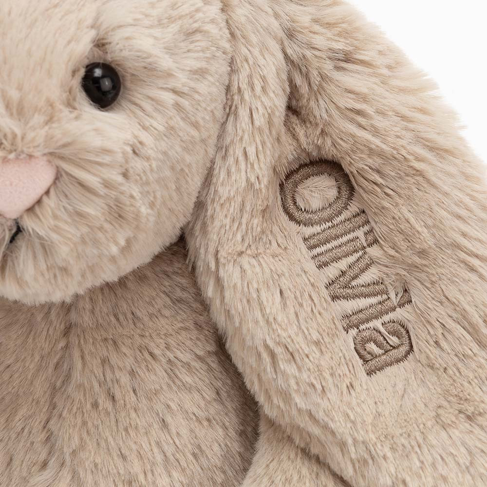 Personalised Bashful Beige Bunny Medium - Image 2