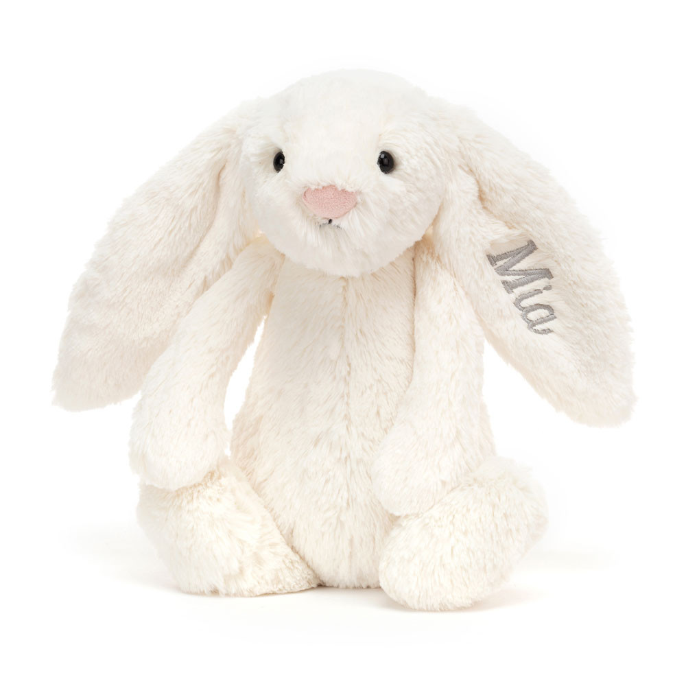 Personalised Bashful Cream Bunny Medium
