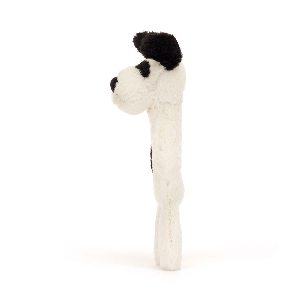 Bashful Rufferty Black & Cream Puppy Ring Rattle - Image 2