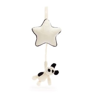 Bashful Rufferty Black & Cream Puppy Musical Pull