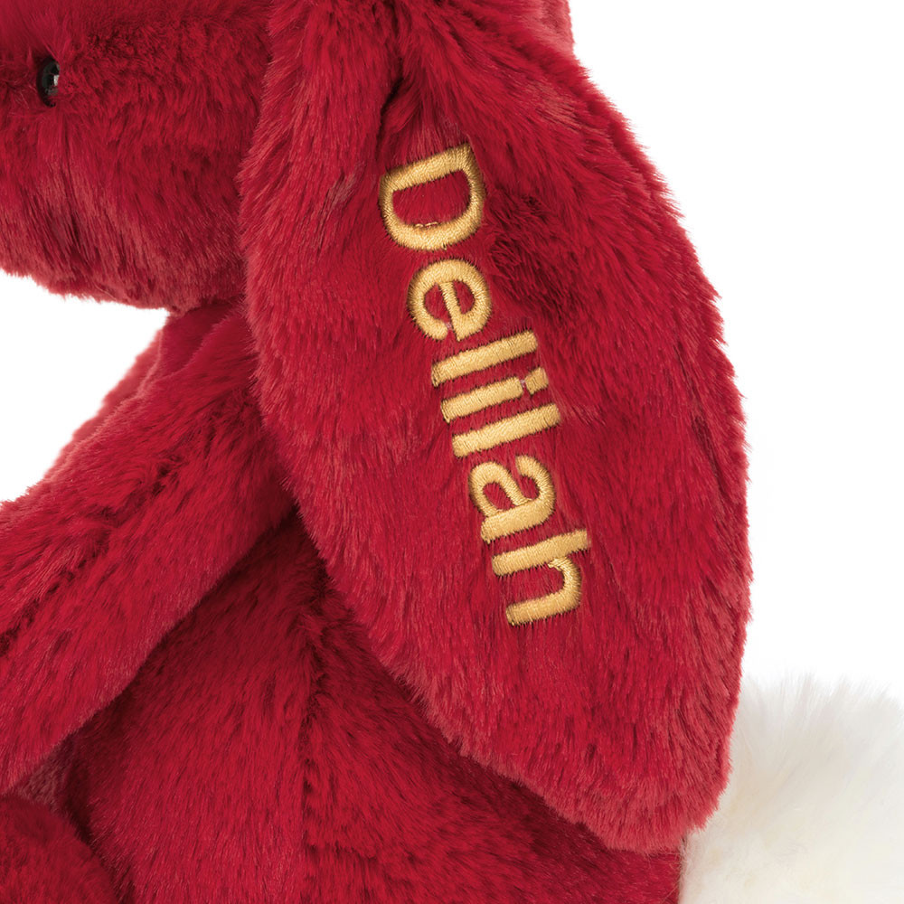 Personalised Bashful Luxe Bunny Scarlett Medium - Image 2