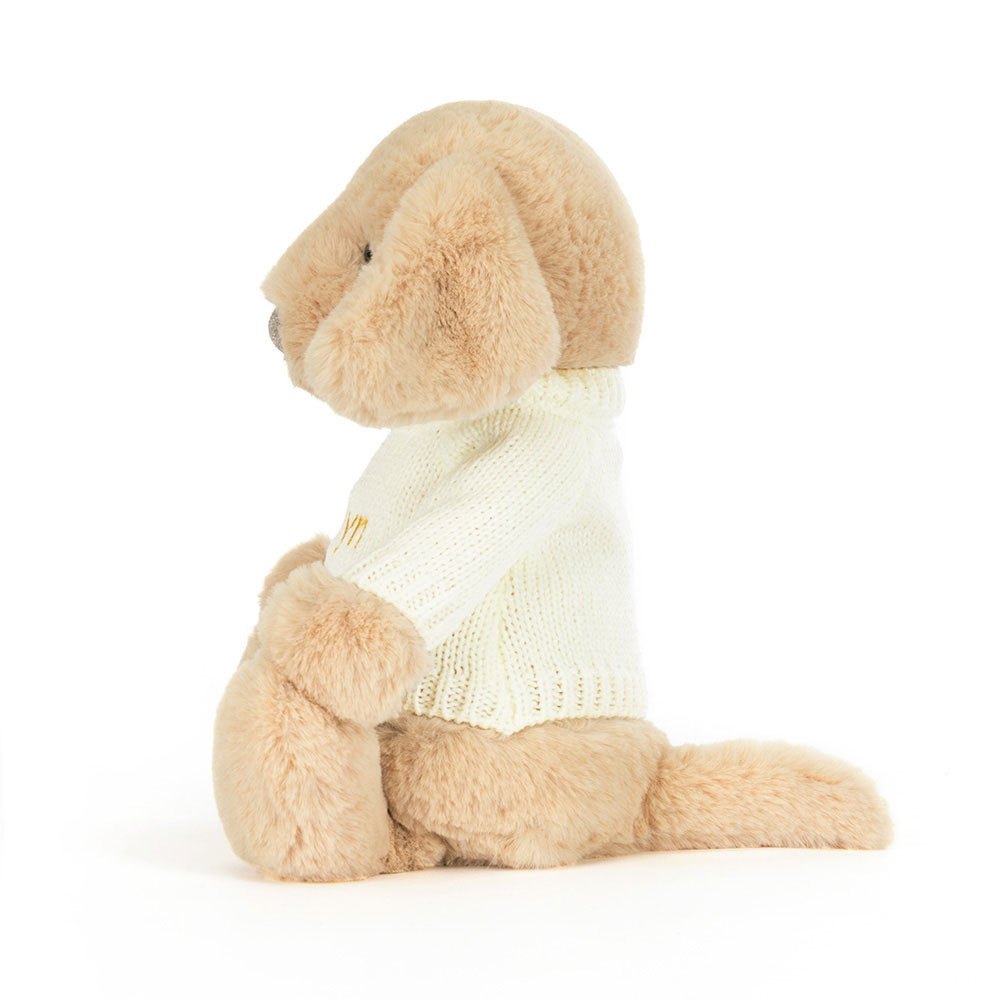 Bashful Luxe Puppy Orlando with Personalised Cream Jumper - Image 2