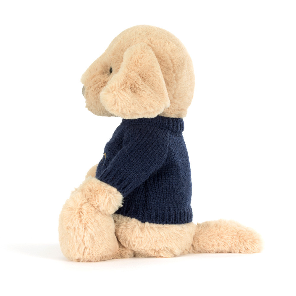 Bashful Luxe Puppy Orlando with Personalised Navy Jumper - Image 2