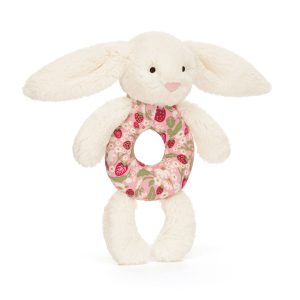 Blossom Cream Bunny 'Berry' Ring Rattle