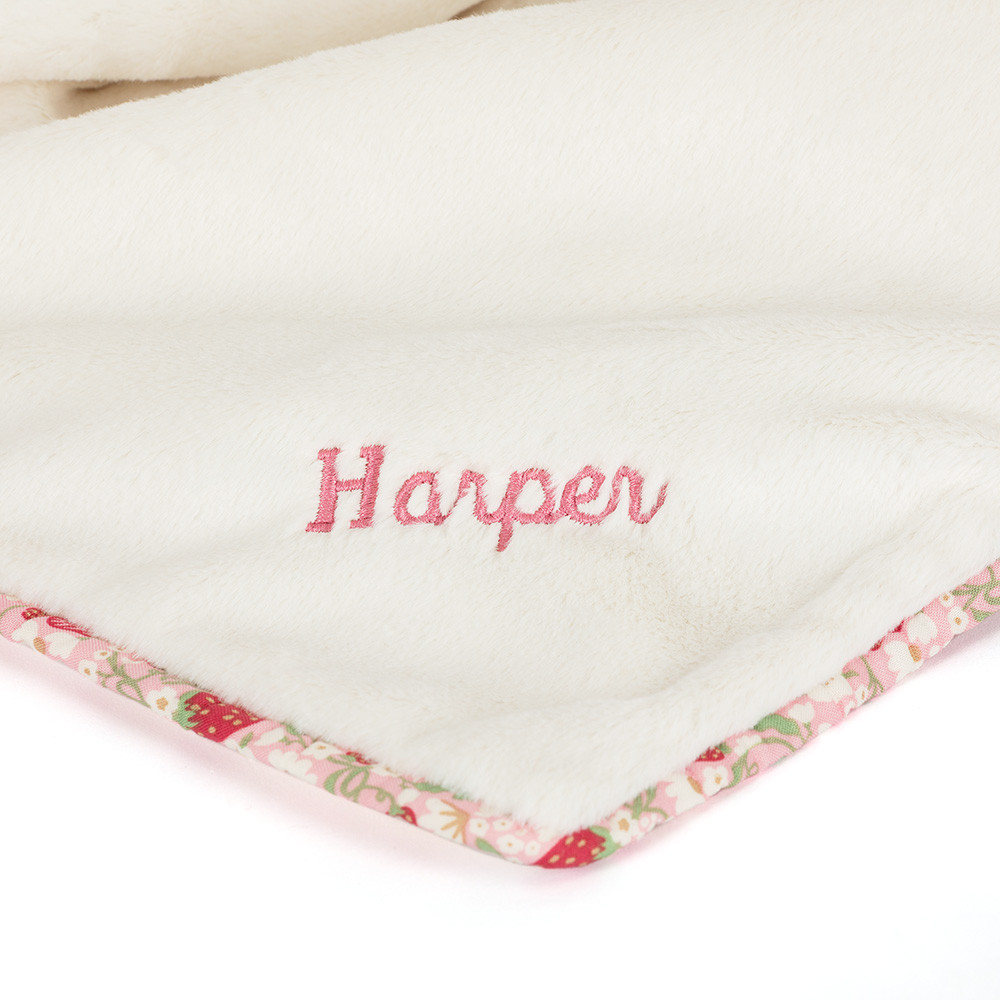 Personalised Blossom Cream Bunny 'Berry' Blankie - Image 2