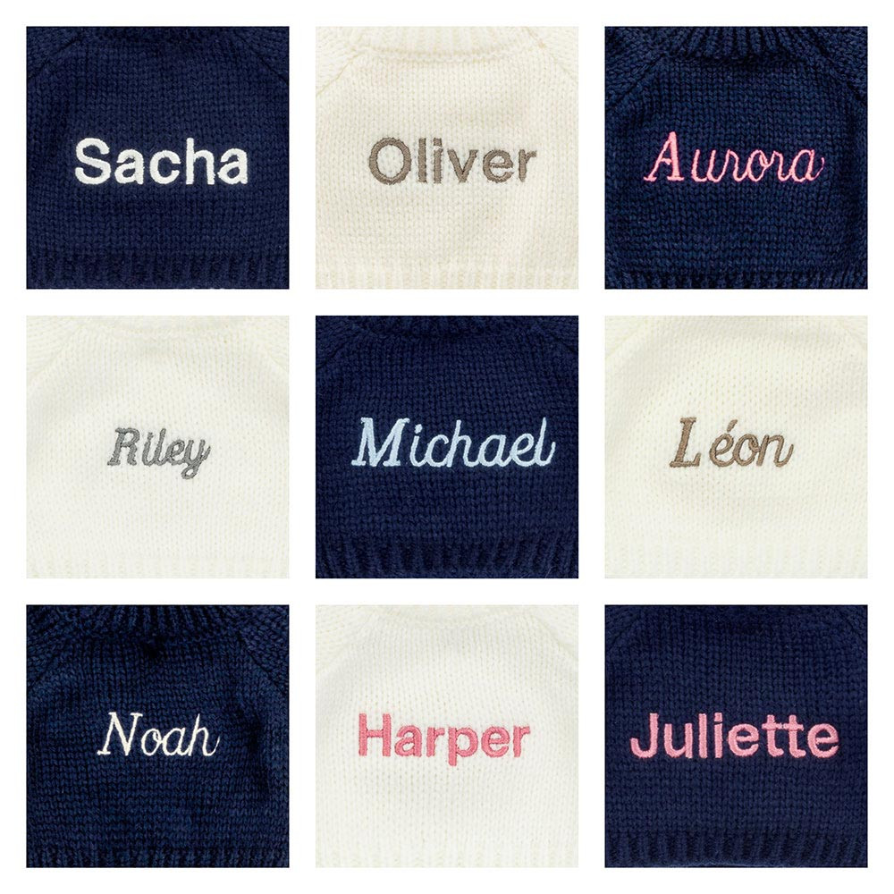 Hopscone Luxe Bunny with Personalised Navy Jumper - Image 2