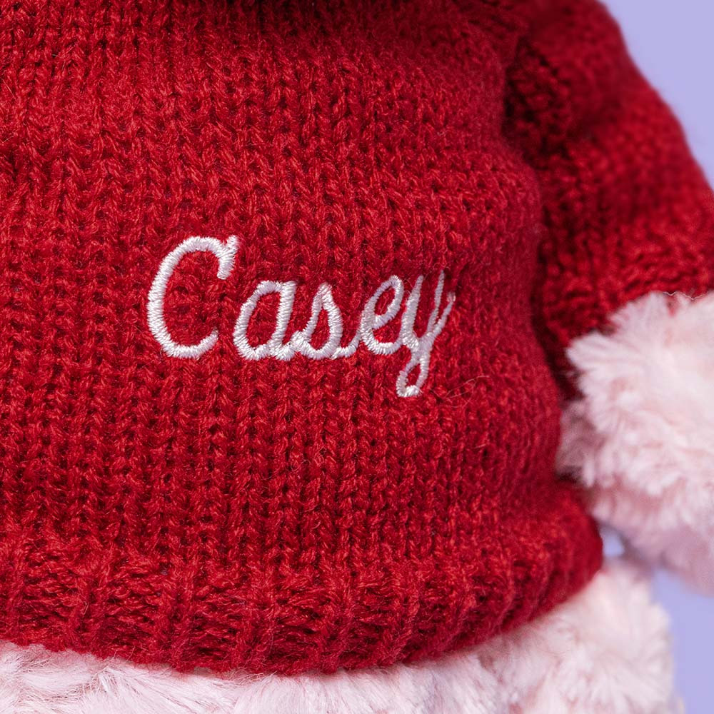 Leola Bear with Personalised Red Jumper - Image 2